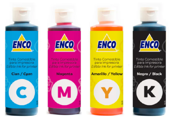 Tintas comestibles para impresor de inyeccion